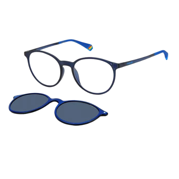Armazones-Polaroid-PDL- 6137:CS-Con-clip Azul-Ecuador-Eyewearlocker-1