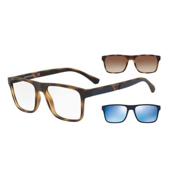 Lentes-Emporio-Armani-EA4115-Havana-Matte-Clear-con-extra-Clips-Eyewearlocker-Ecuador-1