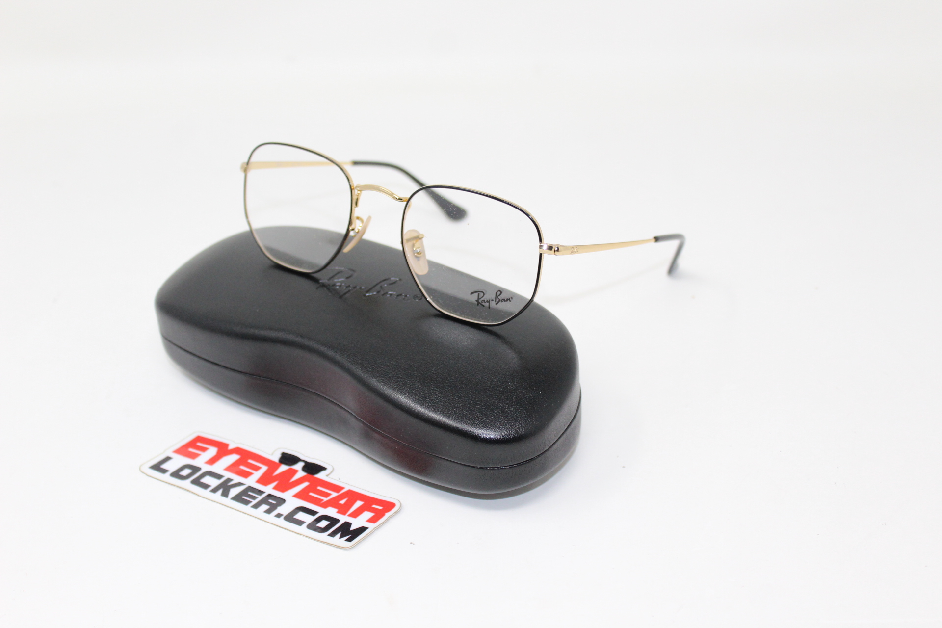 Armazón-Ray-Ban-Hexagonal- RB6448-Black-on-Gold-Eyewearlocker-Ray-Ban-Ecuador-3