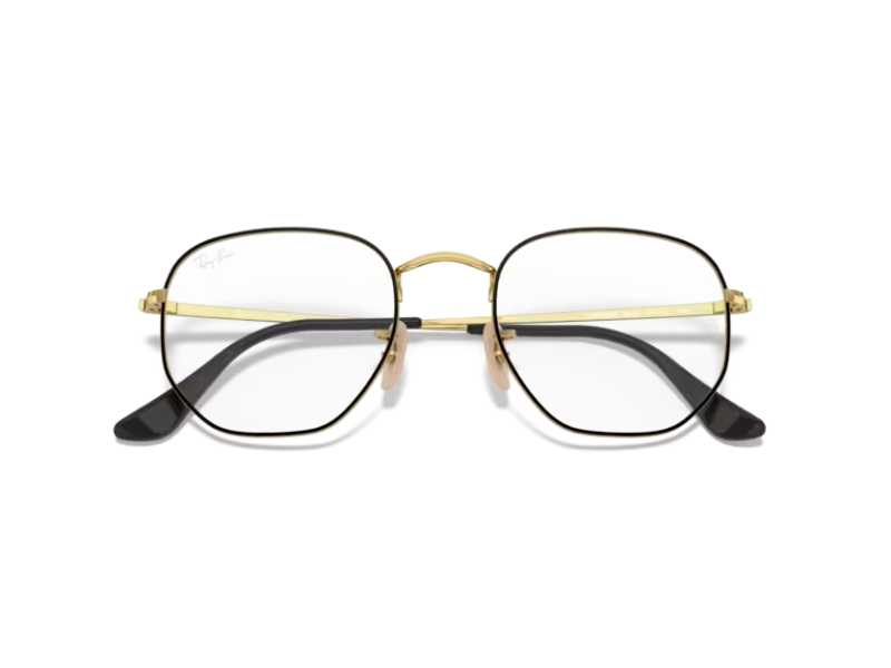 Armazón-Ray-Ban-Hexagonal- RB6448-Black-on-Gold-Eyewearlocker-Ray-Ban-Ecuador-3